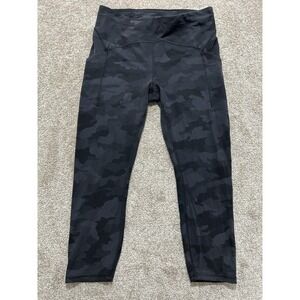 Lululemon Women's 10 Power Thru High-Rise Crop 23" Heritage 365 Camo Deep Coal‎